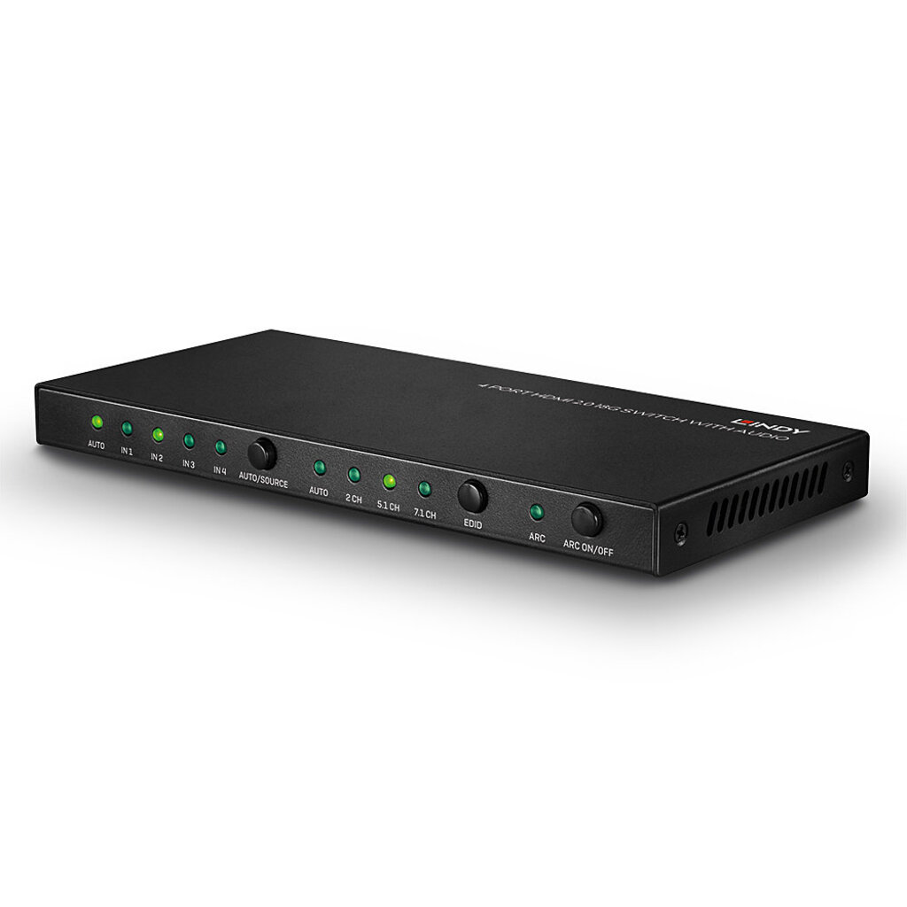 Switch HDMI 2.0 4 Porte Con Estrazione Audio E Telecomando – 4K 60Hz HDR