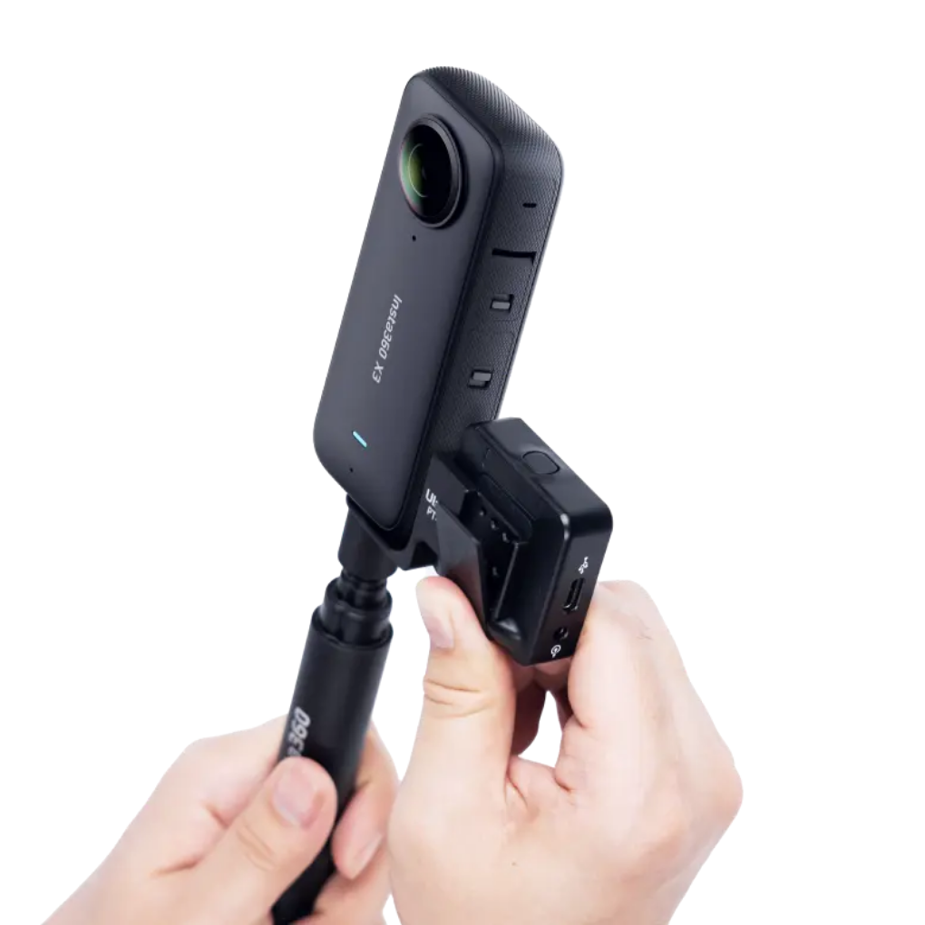 Staffa Microfono In Alluminio Per Insta360 X5/X4 – Supporto Cold Shoe Espandibile Con Foro 1/4 Per Treppiede E Cavo Adattatore Incluso - 2