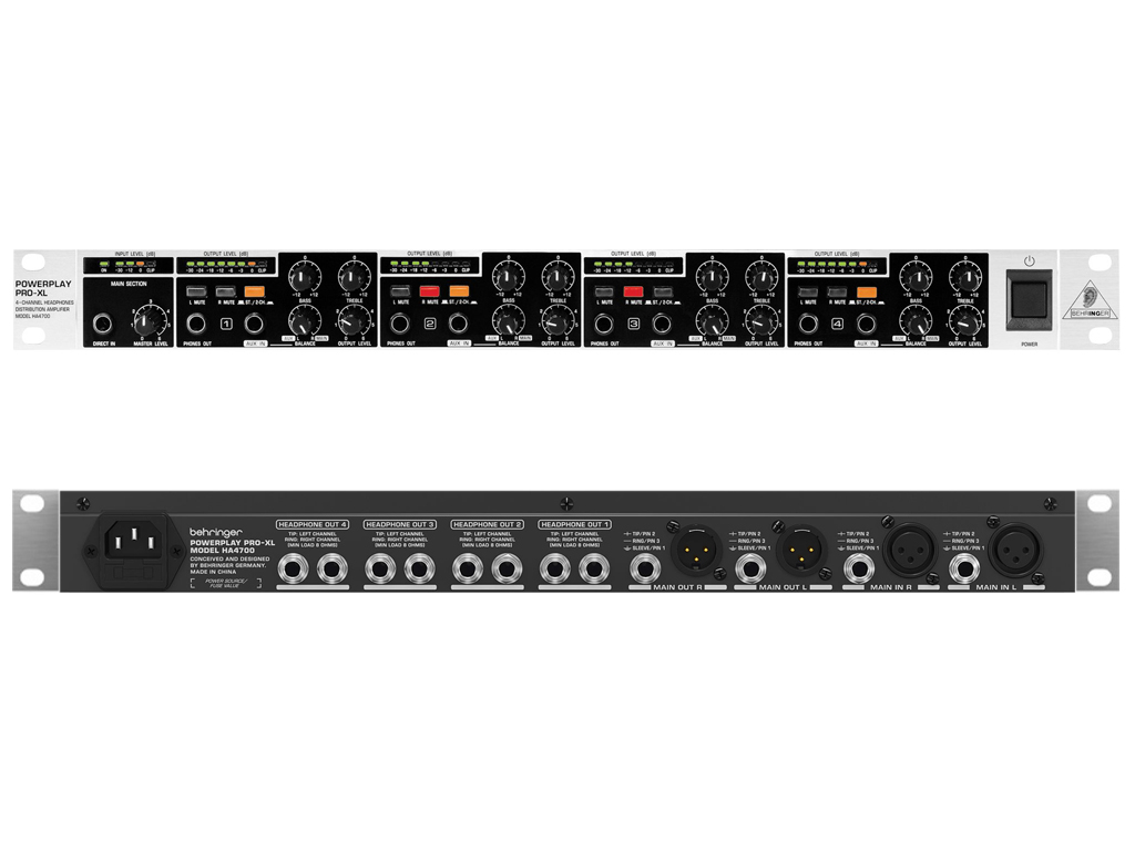 BEHRINGER HA4700 Powerplay Pro XL Headphones amplifiers Power New