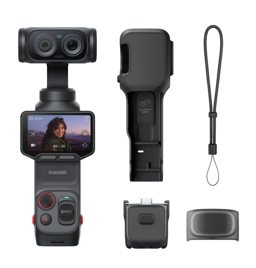 Telecomando Wireless In ABS Per Insta360 – Compatto, Connessione Bluetooth Stabile, Per Action Cam (8x5x3 Cm, Nero)